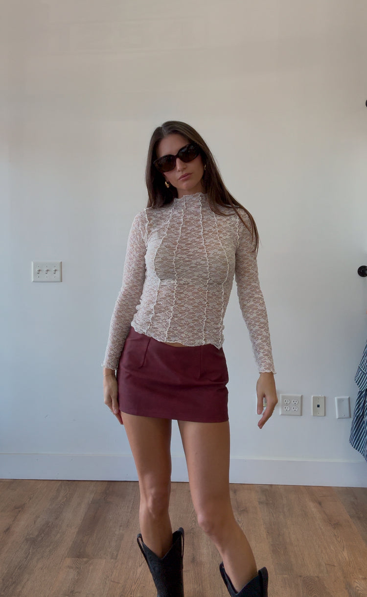 Merlot Mini Skirt