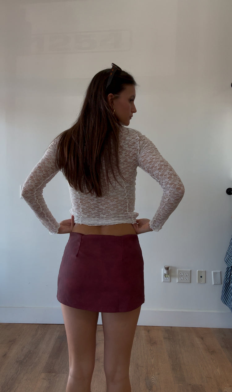 Merlot Mini Skirt