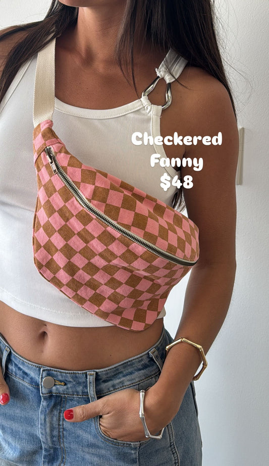 Checkered Hobo Bag