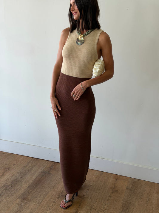 Honey Latte Knit Maxi
