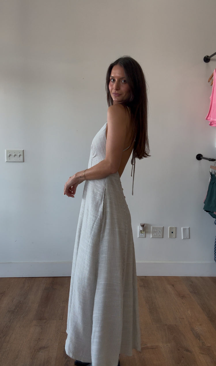 Conan Striped Linen Maxi