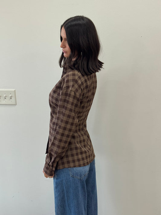 Girl Dinner Long Sleeve Button Down