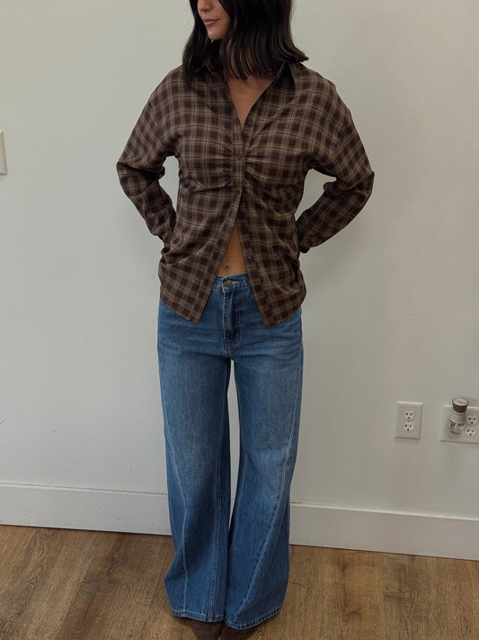 Girl Dinner Long Sleeve Button Down