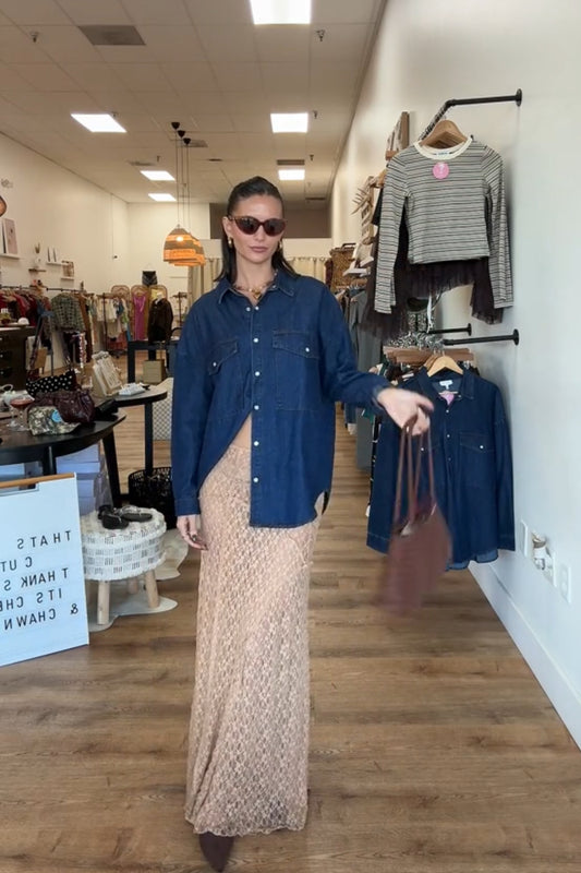 Autumn Light Lace Maxi Skirt