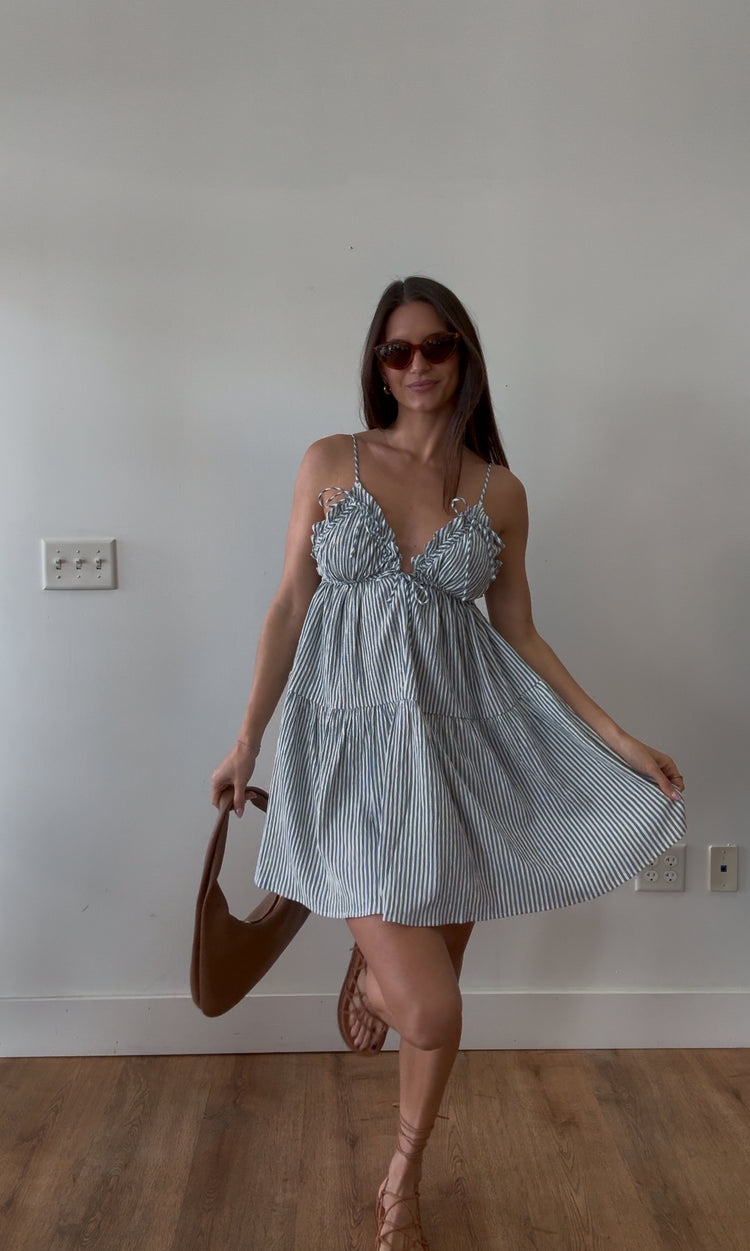 Emory Striped Babydoll Dress