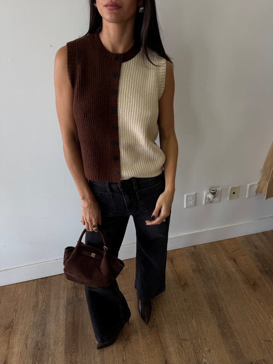 Cherokee Coloblock Knit Vest