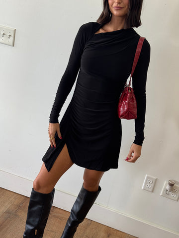 Little Black Drape Dress