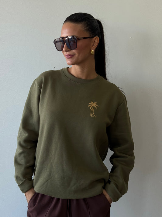 ON BEACH BLVD Luxury Crewneck