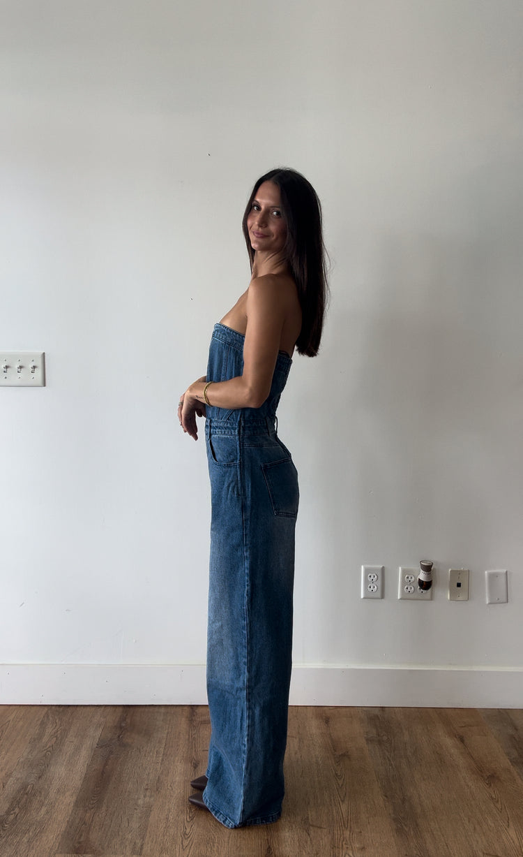 Carlton Cargo Denim Jumpsuit