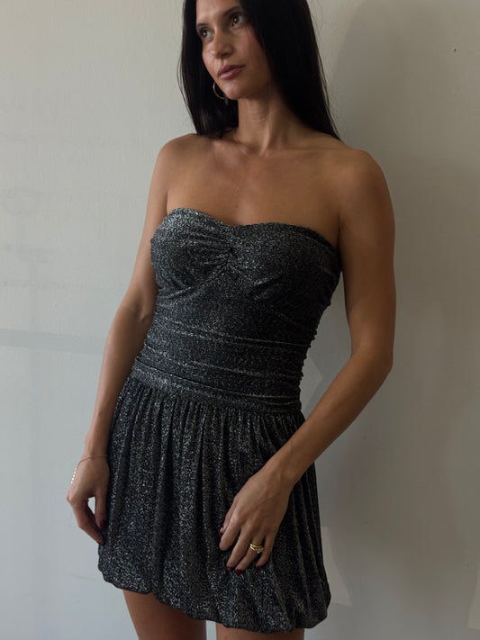 Onyx Night Strapless Bubble Dress