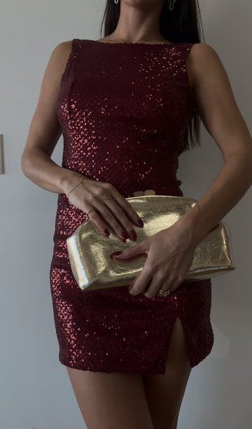 Sequins Are Forever Boat Neck Mini