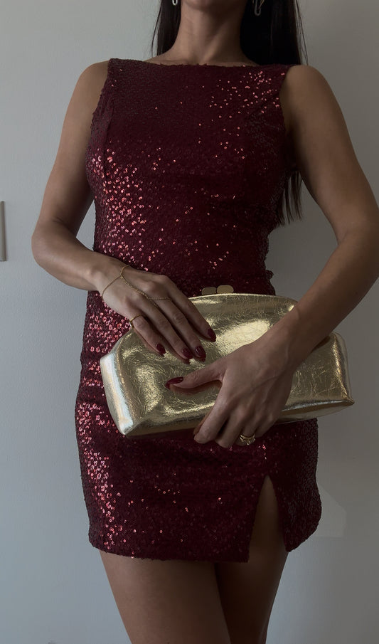 Sequins Are Forever Boat Neck Mini