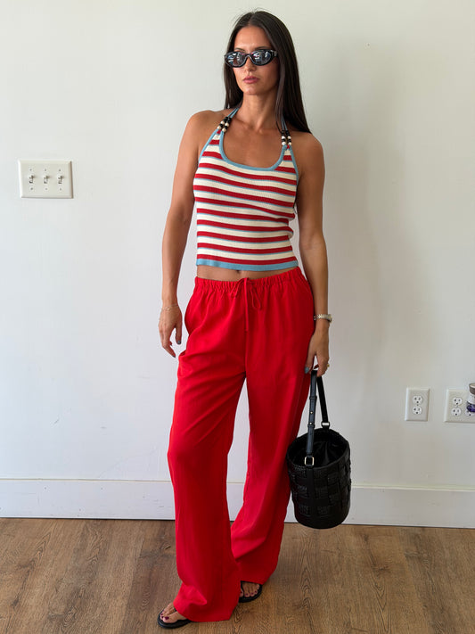 Murphy Beaded Halter Top