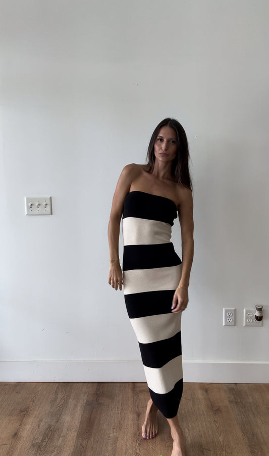 Feeling Whitney Striped Tube Maxi