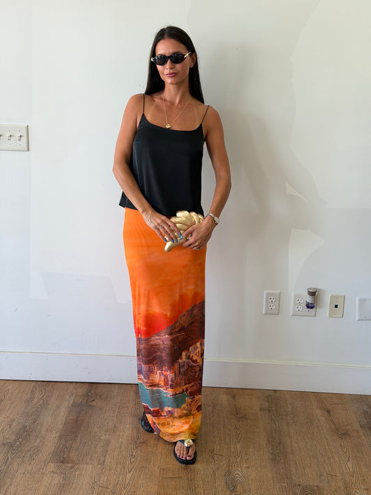 Cinque Terre Mesh Maxi Skirt