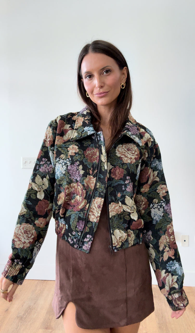 Never Better Floral Bomber