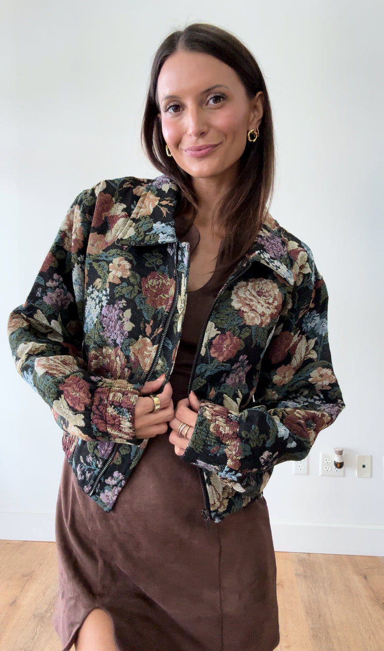 Never Better Floral Bomber