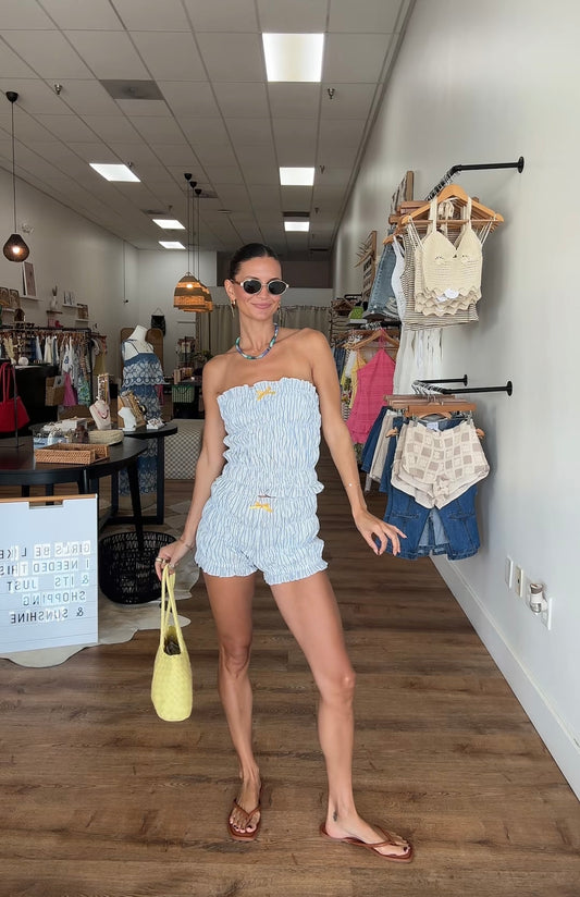 East Coast Smocked Mini Short