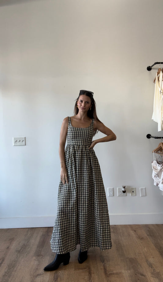 Fall Femme Gingham Maxi