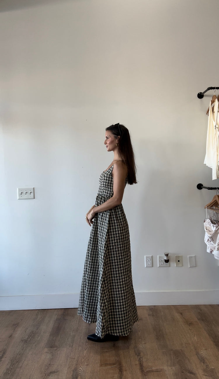 Fall Femme Gingham Maxi