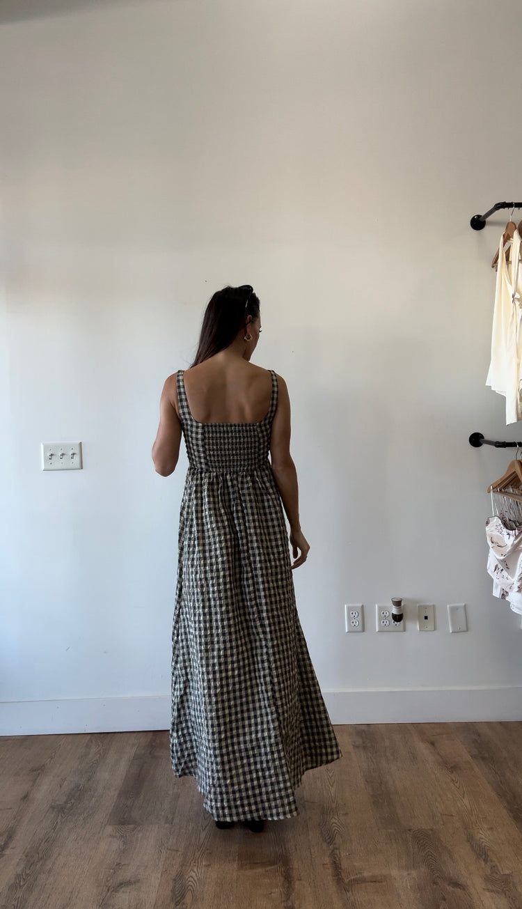 Fall Femme Gingham Maxi