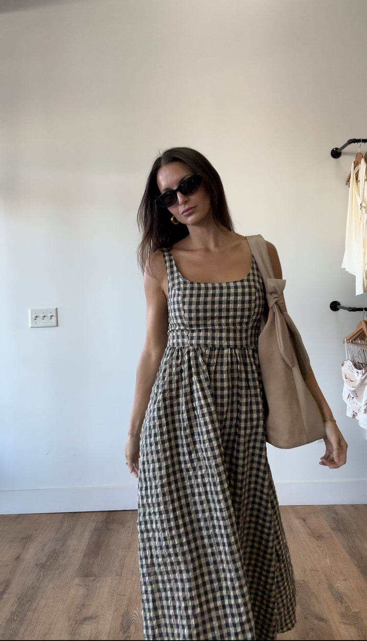 Fall Femme Gingham Maxi