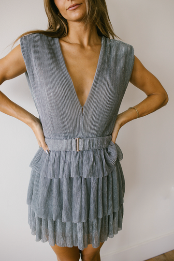 Silver One Belted Mini