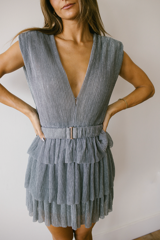 Silver One Belted Mini