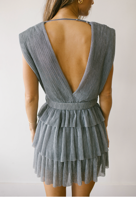 Silver One Belted Mini