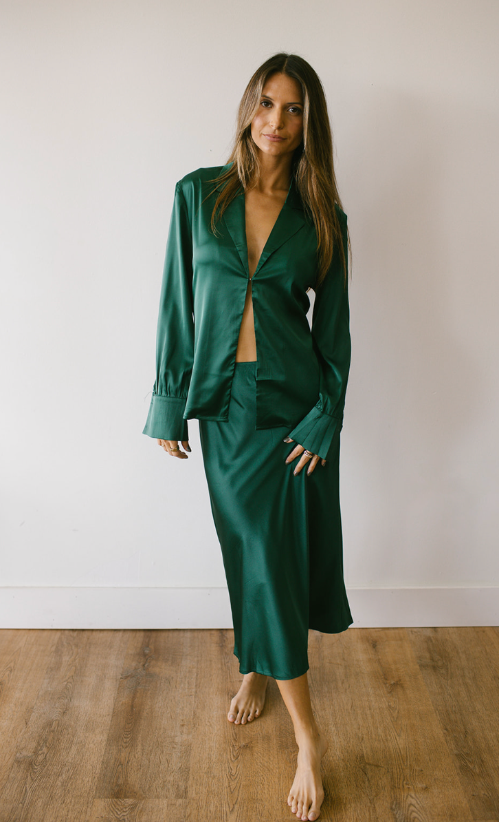 Shira Emerald Skirt Set