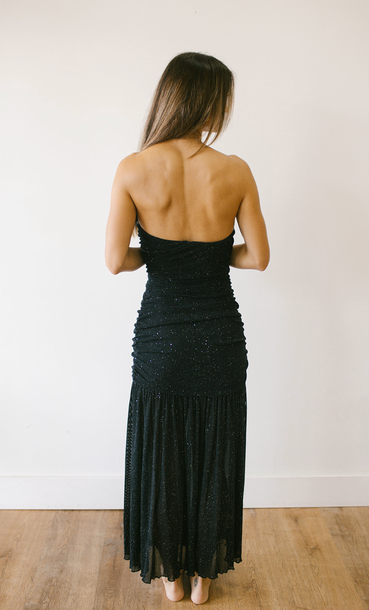 Meet Me at Midnight Ruched Midi