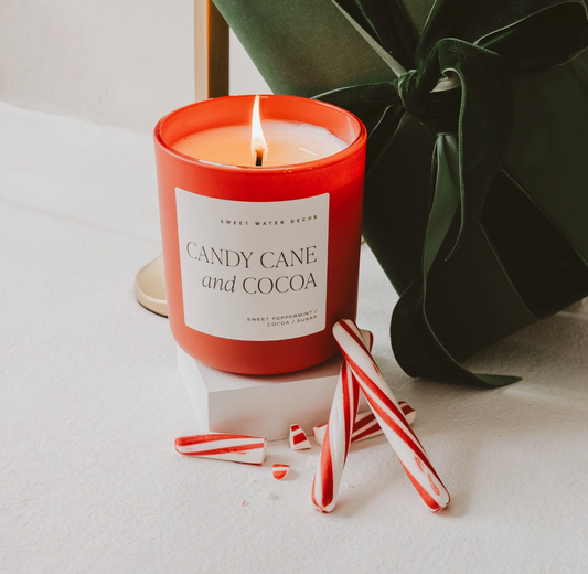 Candy Cane & Cocoa Candle