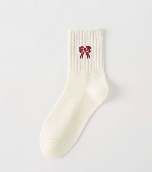 Christmas Ribbon Socks