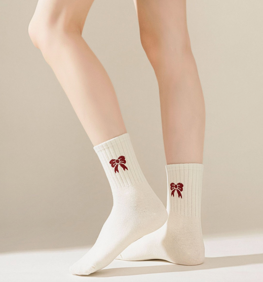 Christmas Ribbon Socks
