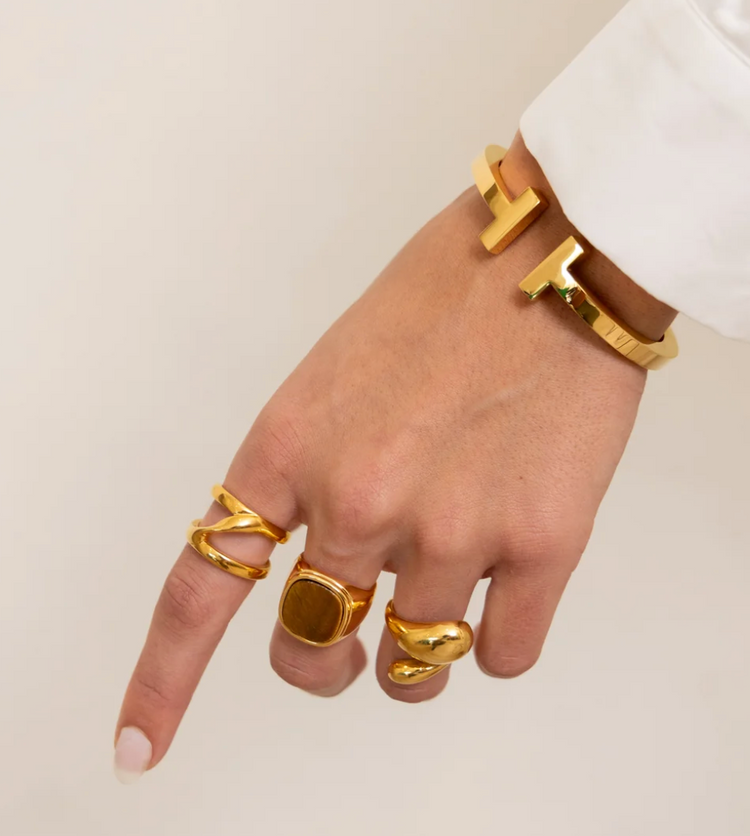 SAHIRA Tiger Eye Statement Ring