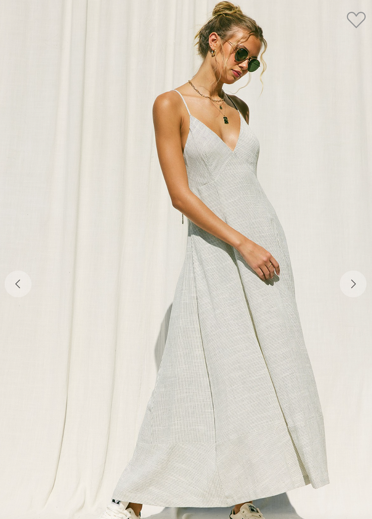 Conan Striped Linen Maxi