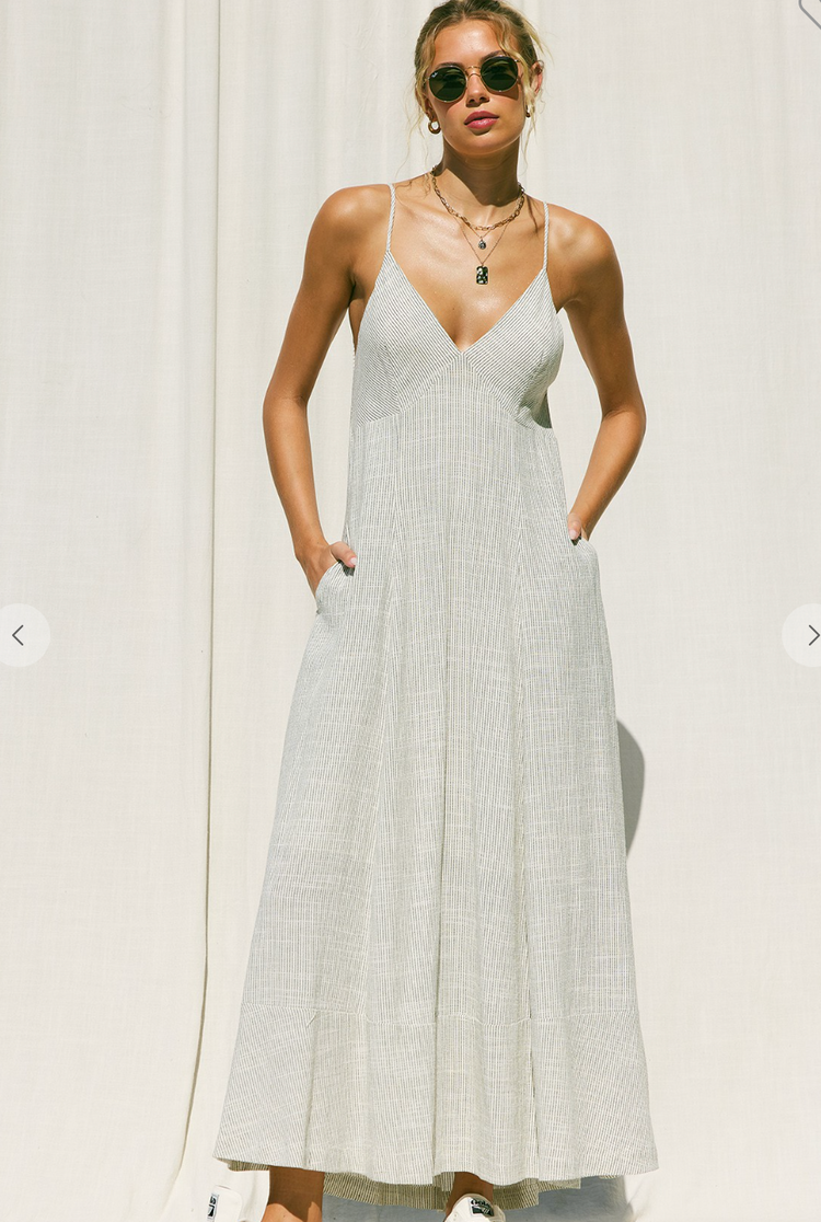 Conan Striped Linen Maxi