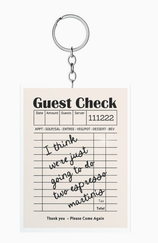 Guest Check Key Chain