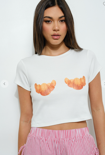 My Lil Croissant Cropped Tee