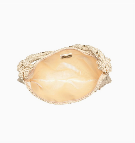 Clarissa Beaded Straw Shoulder Bag