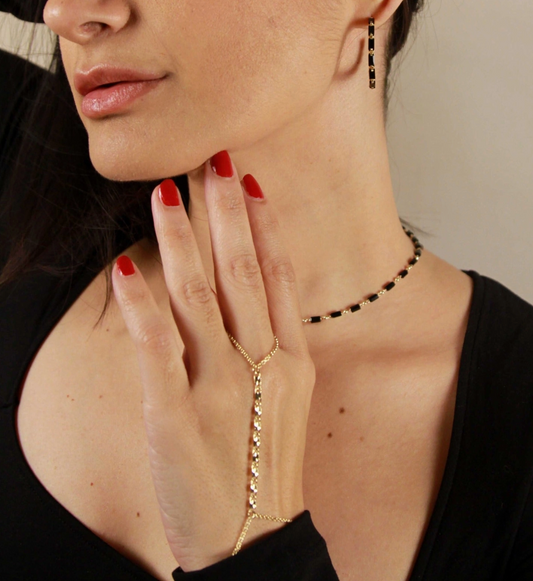 Diamond Cut Hand Chain