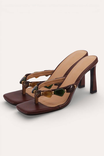 Beaded Thong Mule