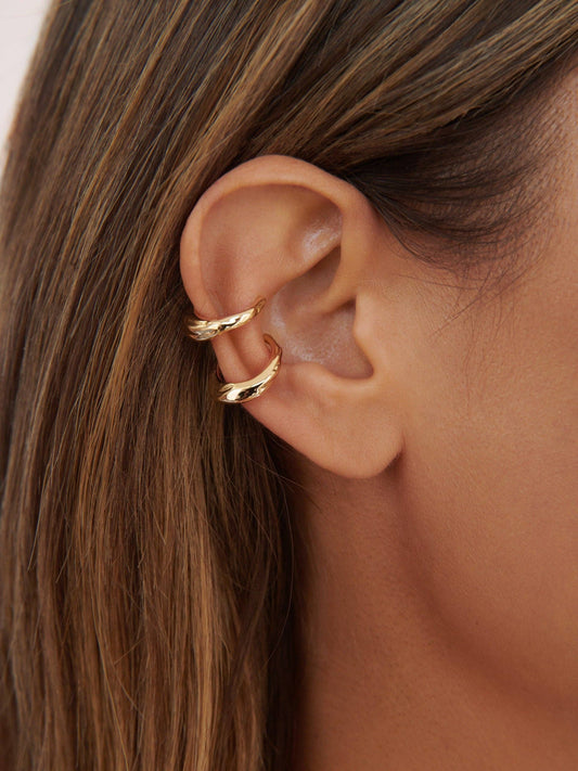 Bold Metallic Ear Cuff Set