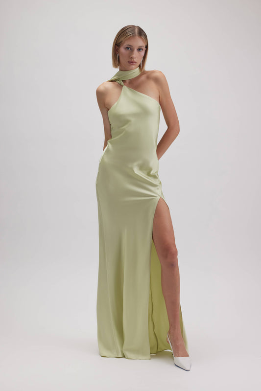 There She Goes One Shoulder Drape Maxi