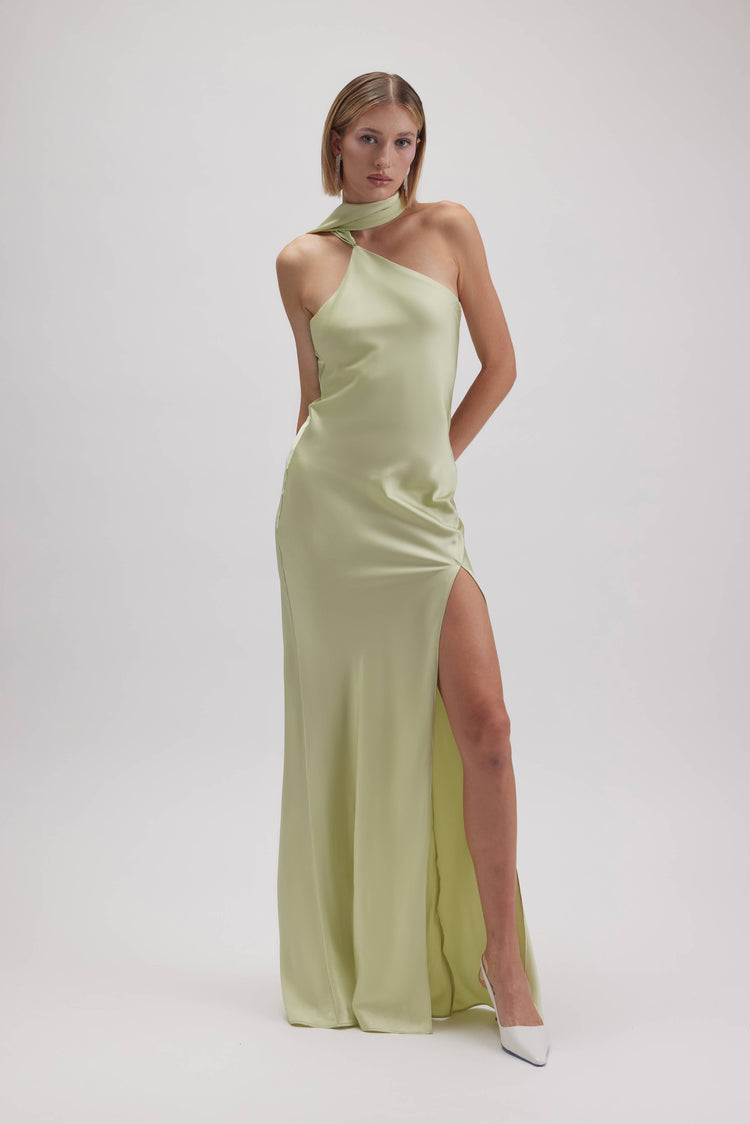 There She Goes One Shoulder Drape Maxi