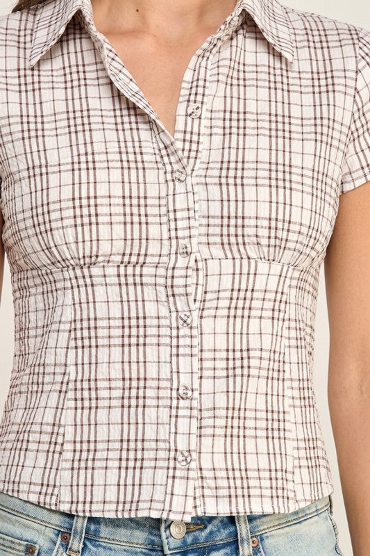 Polly Plaid Button Down