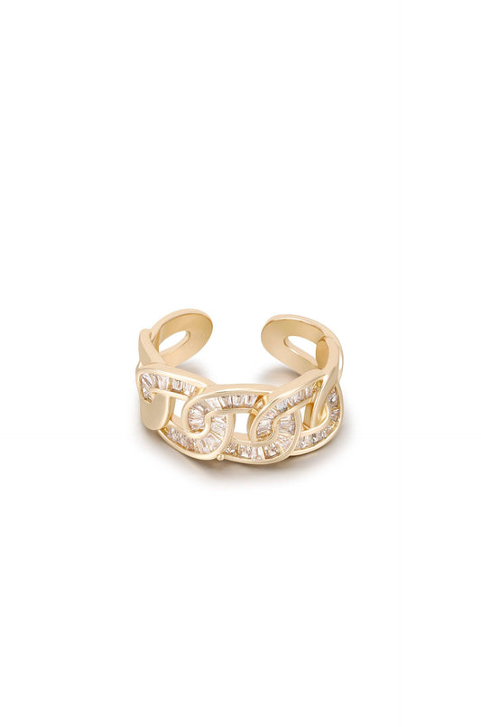 Crystal Link Ring by Ettika