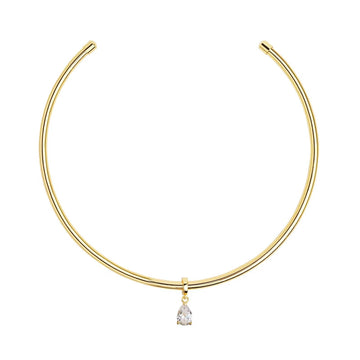 Pear Cut Necklace Cuff