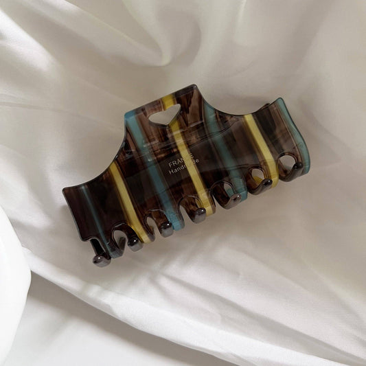 Vintage Heart Stripe Claw Clip