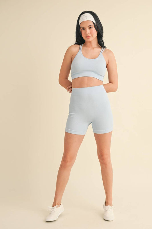 Hot Girl Walk Seamless Short Set